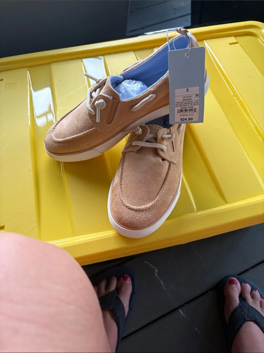 Cat & Jack Boys/Toddlers Tan Suede Boat Shoes